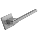 door handle 2 door handles set on square rosette manufactured in satin stainless steel ma2019